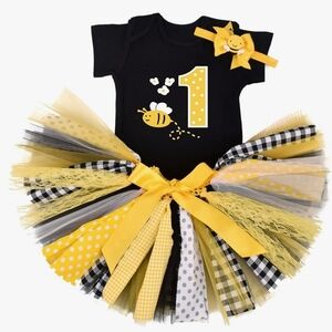 Baby 1st Birthday Bee outfit